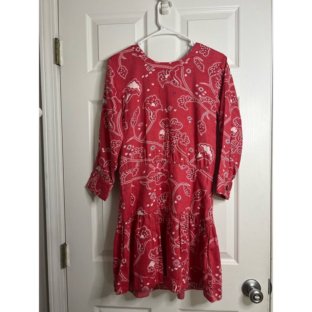 Current Elliott Revolve Tennant Western Bandana Cutout Mini Dress Sz: 1 Small